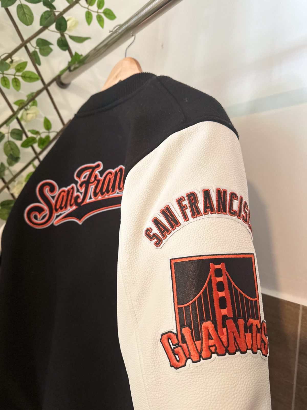 Blouson teddy San Francisco Giants MLB noir et blanc - Taille M à XXL - Neuf