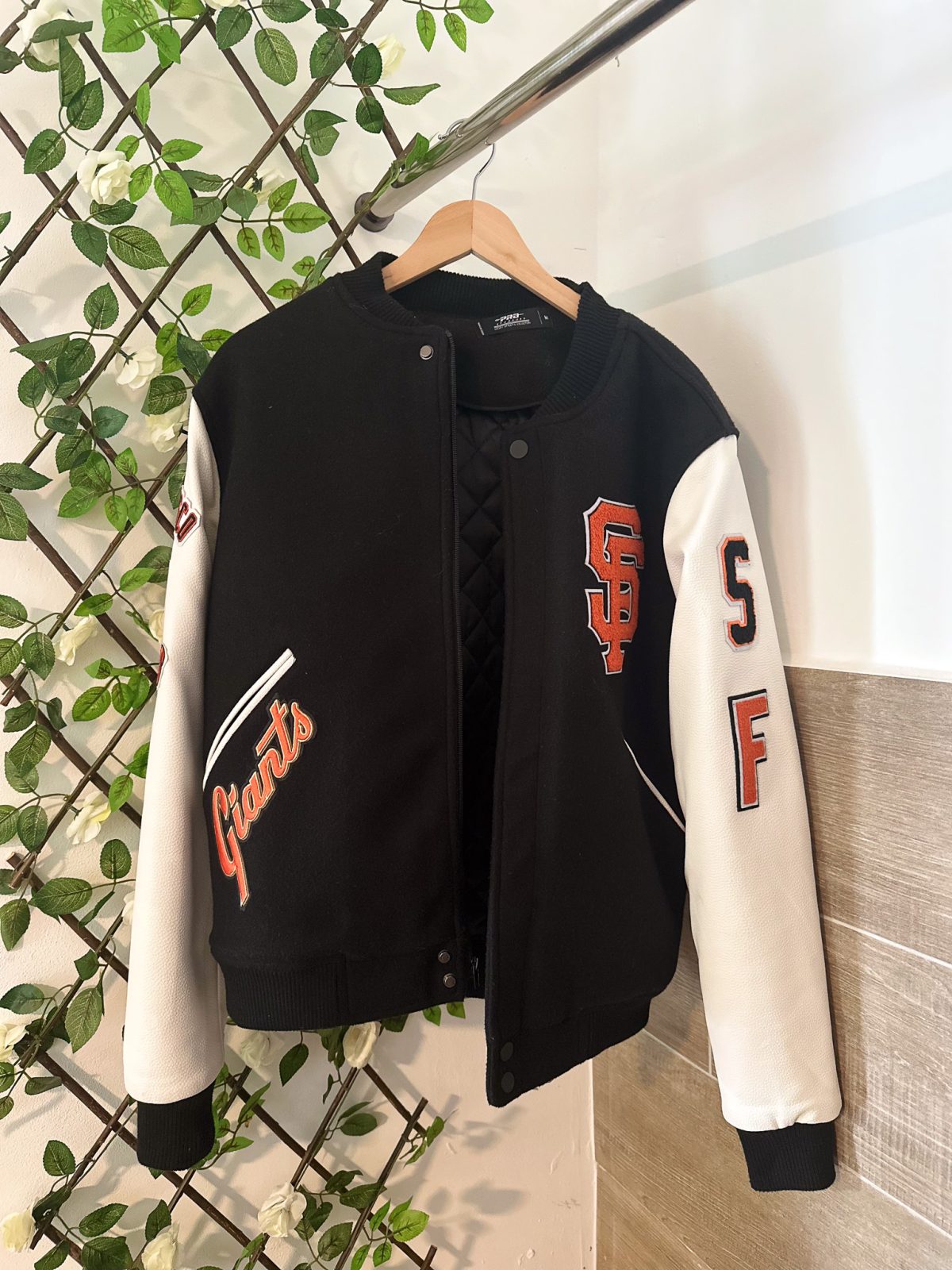 Blouson teddy San Francisco Giants MLB noir et blanc - Taille M à XXL - Neuf
