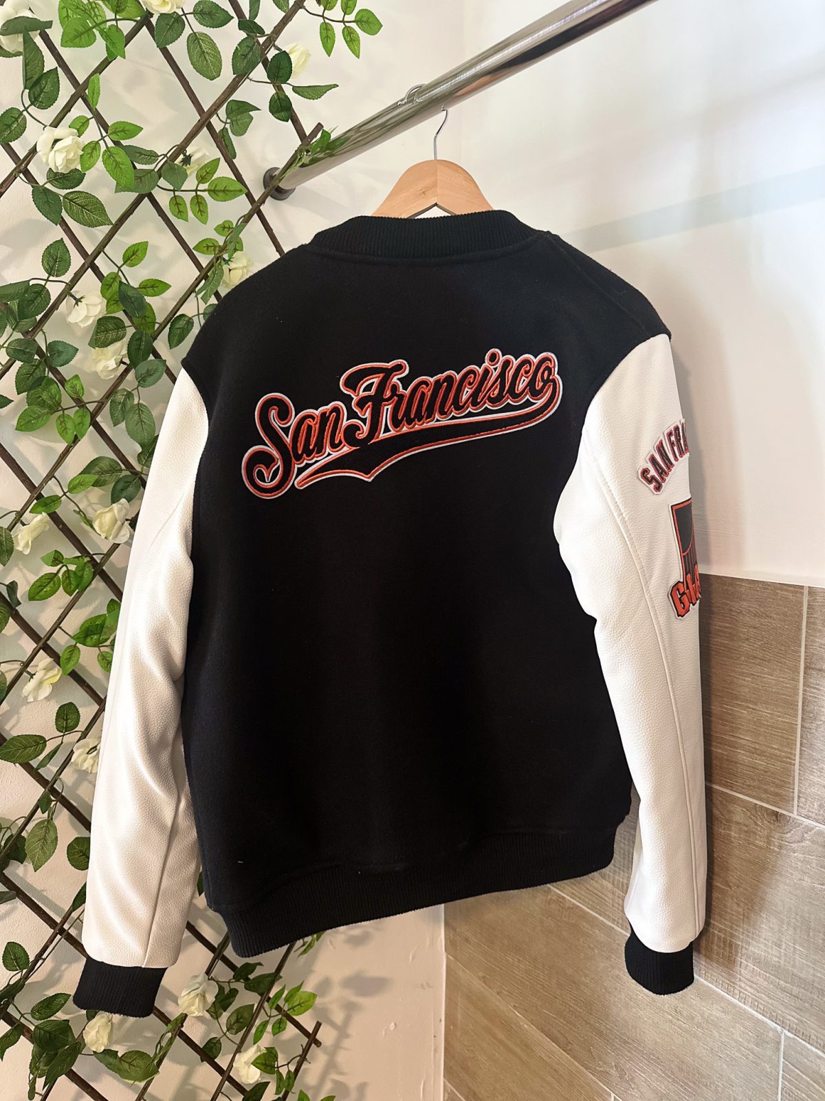 Blouson teddy San Francisco Giants MLB noir et blanc - Taille M à XXL - Neuf
