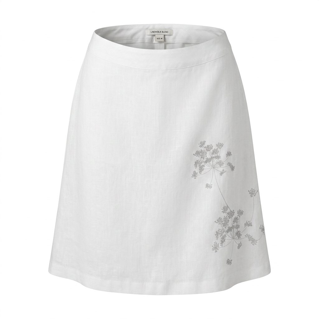 Jupe blanche brodée Etam - taille 40 (L)