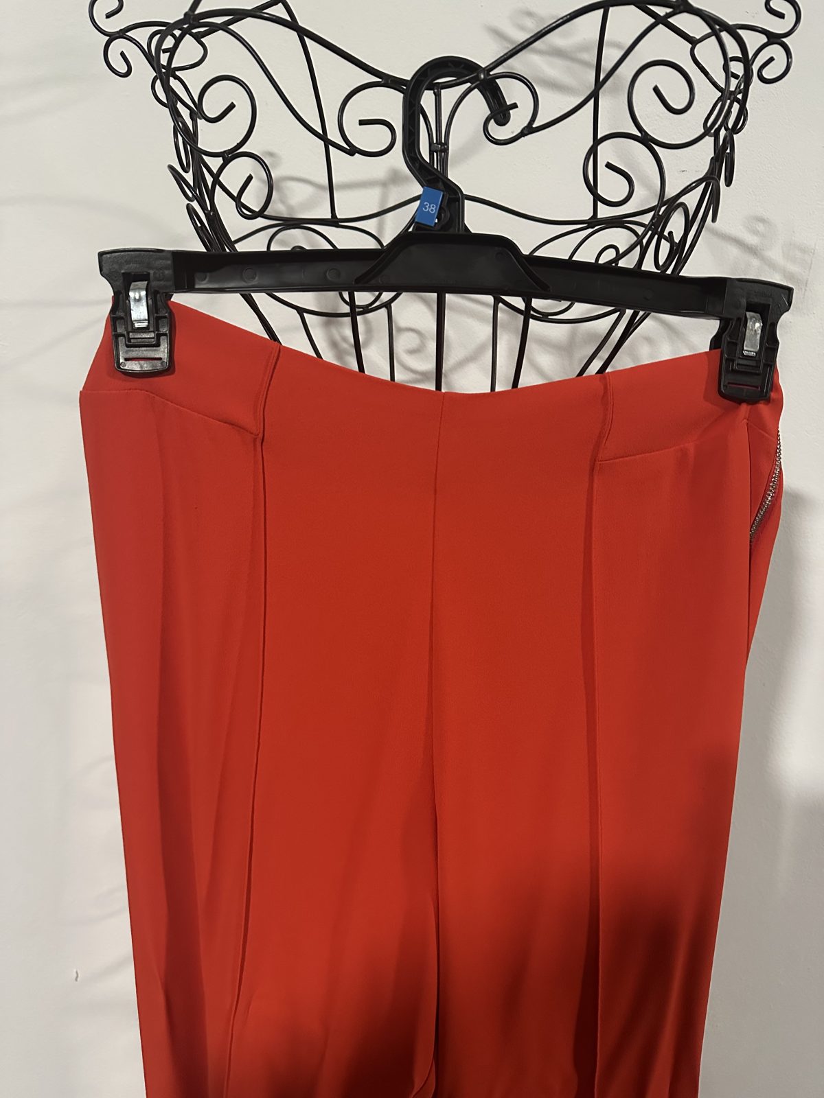 Pantalon tailleur rouge Morgan taille haute coupe droite - Taille 40 - Comme neuf