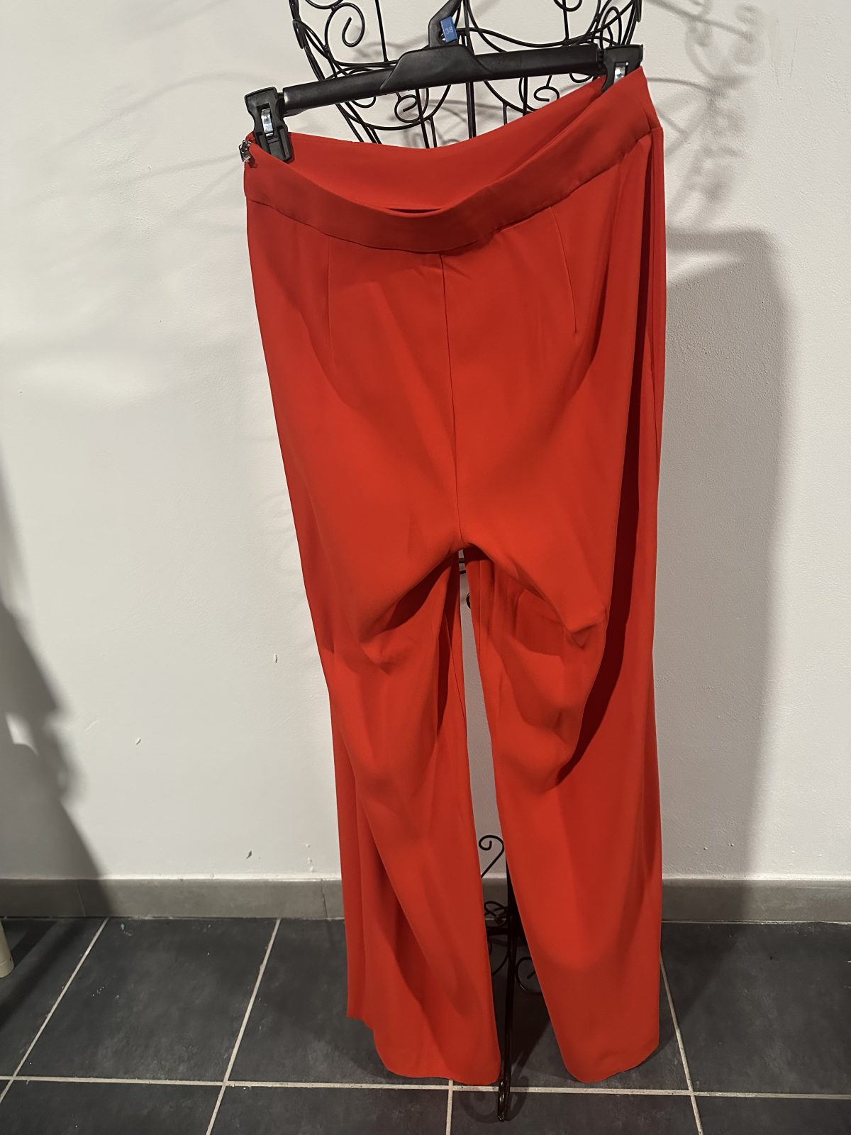 Pantalon tailleur rouge Morgan taille haute coupe droite - Taille 40 - Comme neuf