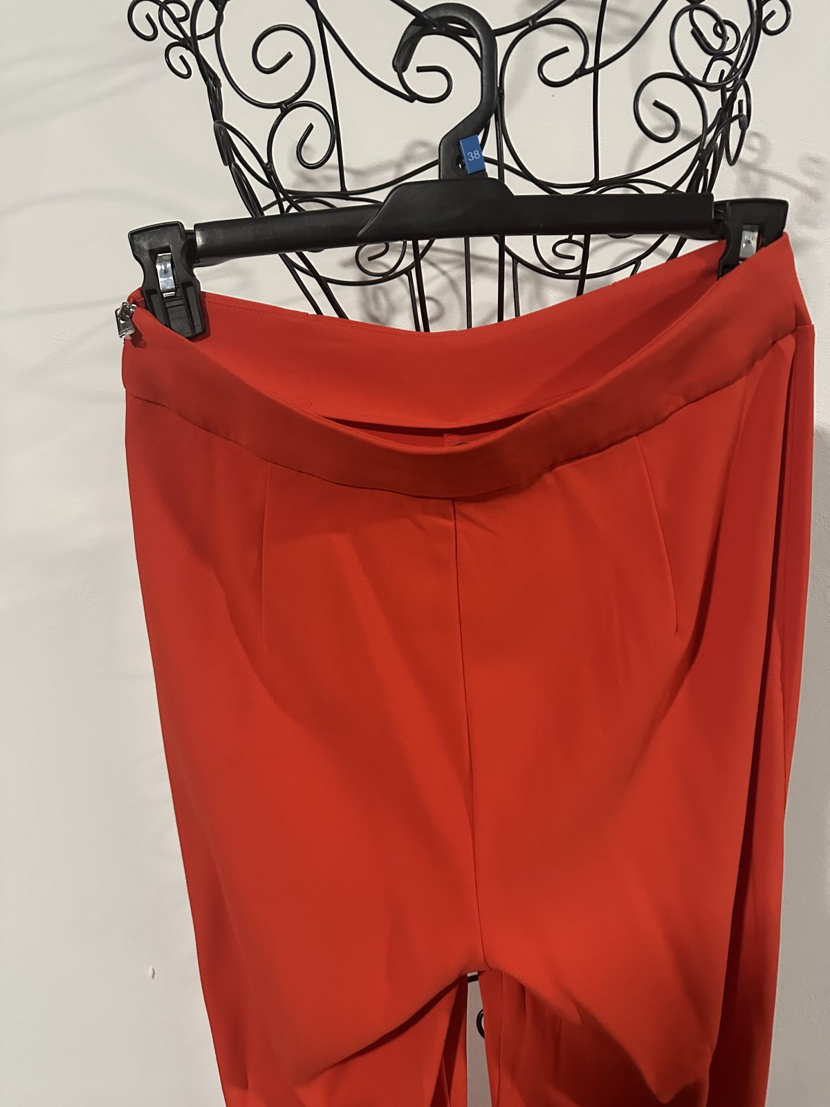 Pantalon tailleur rouge Morgan taille haute coupe droite - Taille 40 - Comme neuf