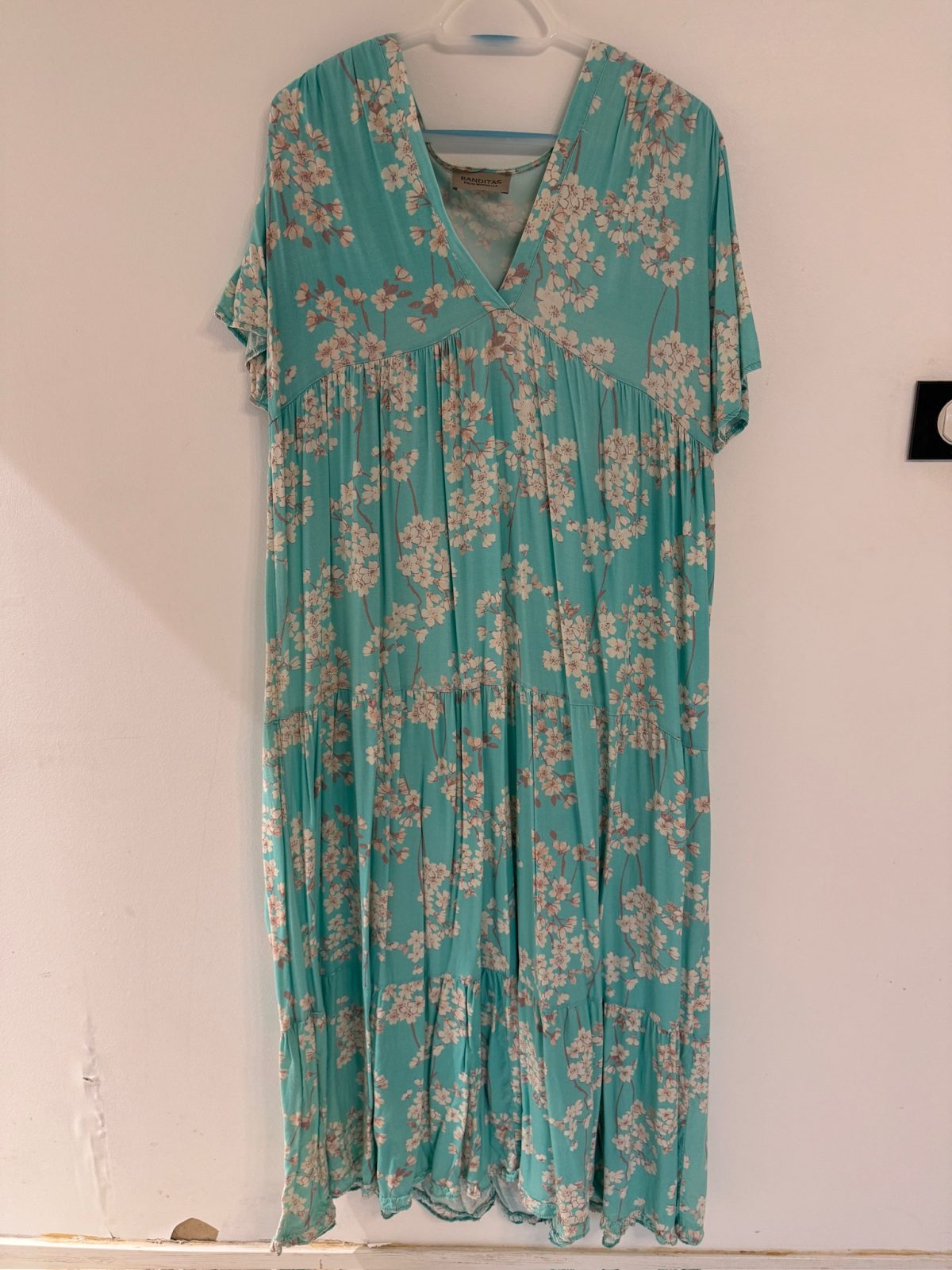Robe longue fleurie mint Banditas