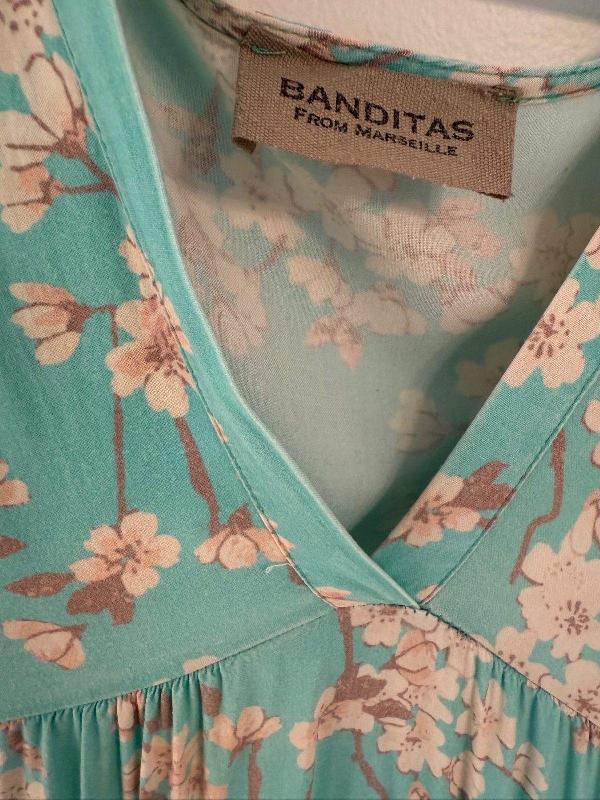 Robe longue fleurie mint Banditas
