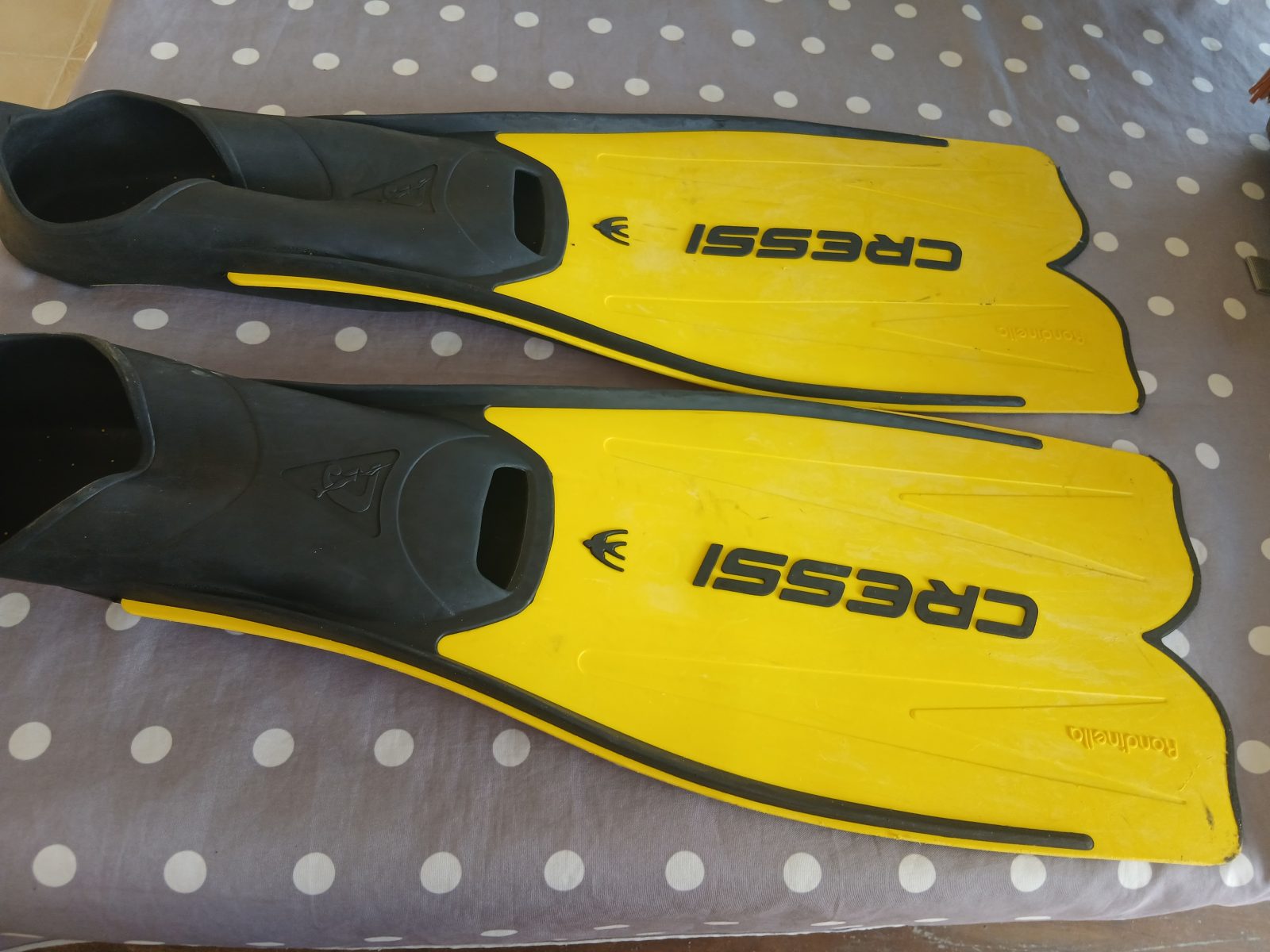 Palmes Cressi Rondinella jaunes taille 41-42