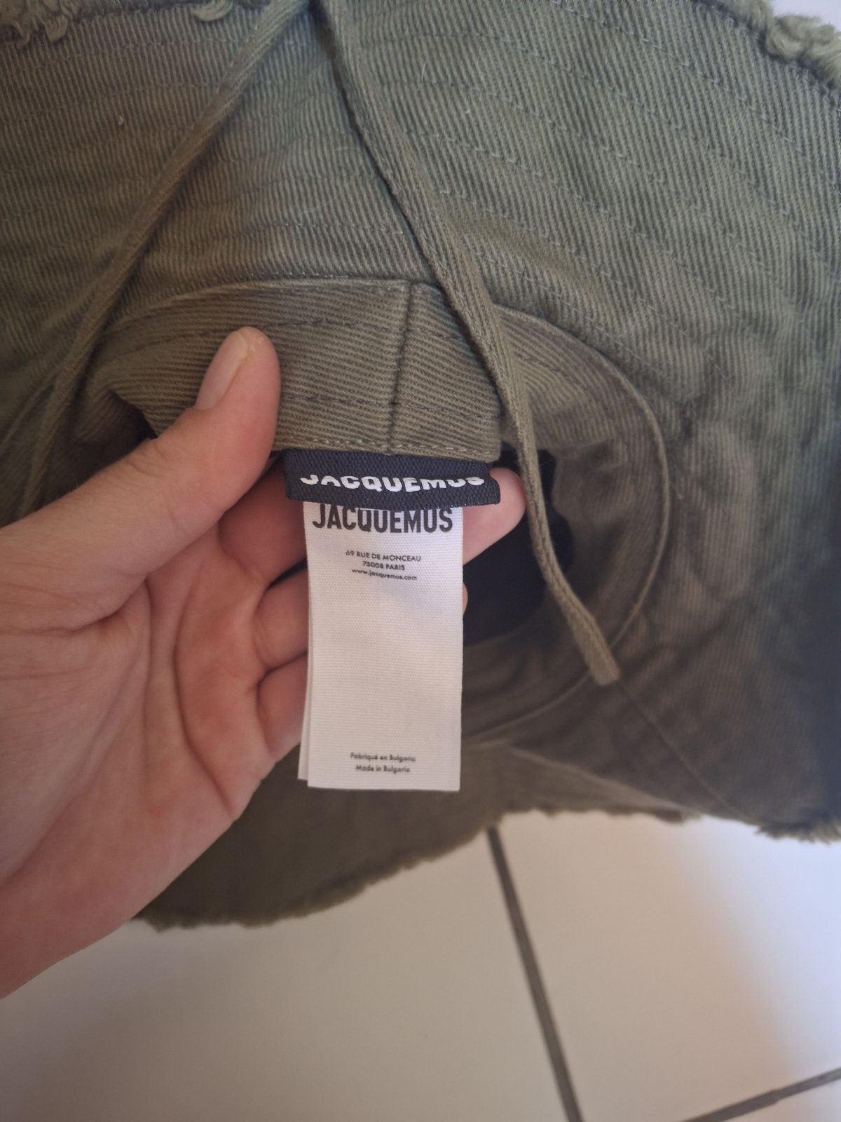 Bob Jacquemus vert kaki en coton