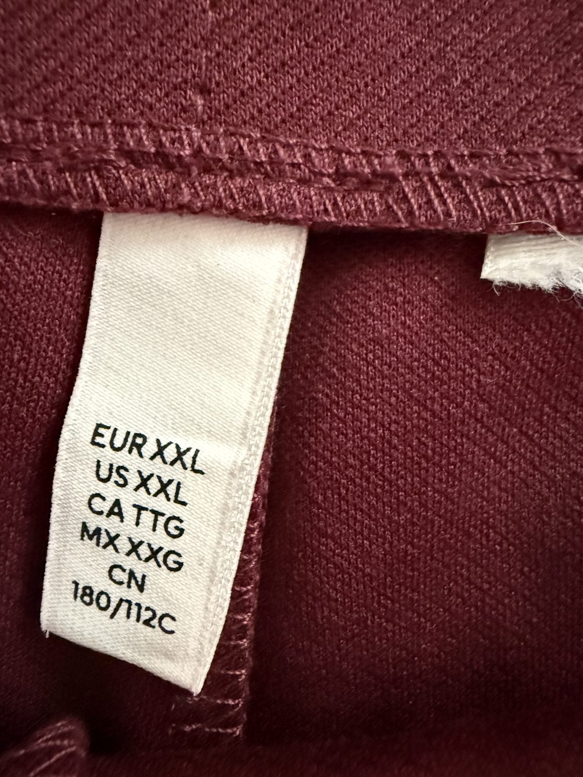 Ensemble deux pièces H&M bordeaux – Haut XL / Bas XXL – 12 €
