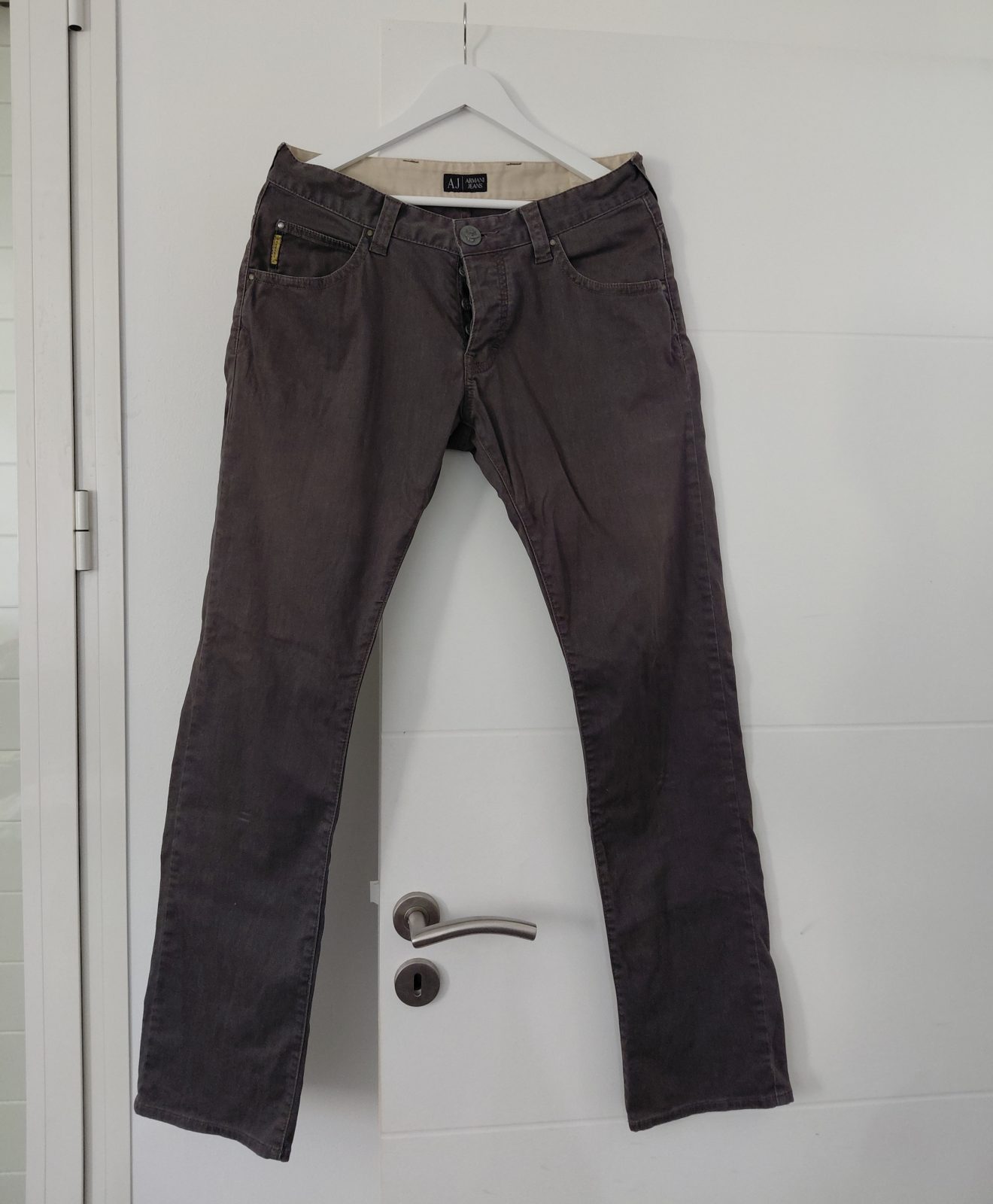 Pantalon Armani Jeans gris anthracite homme