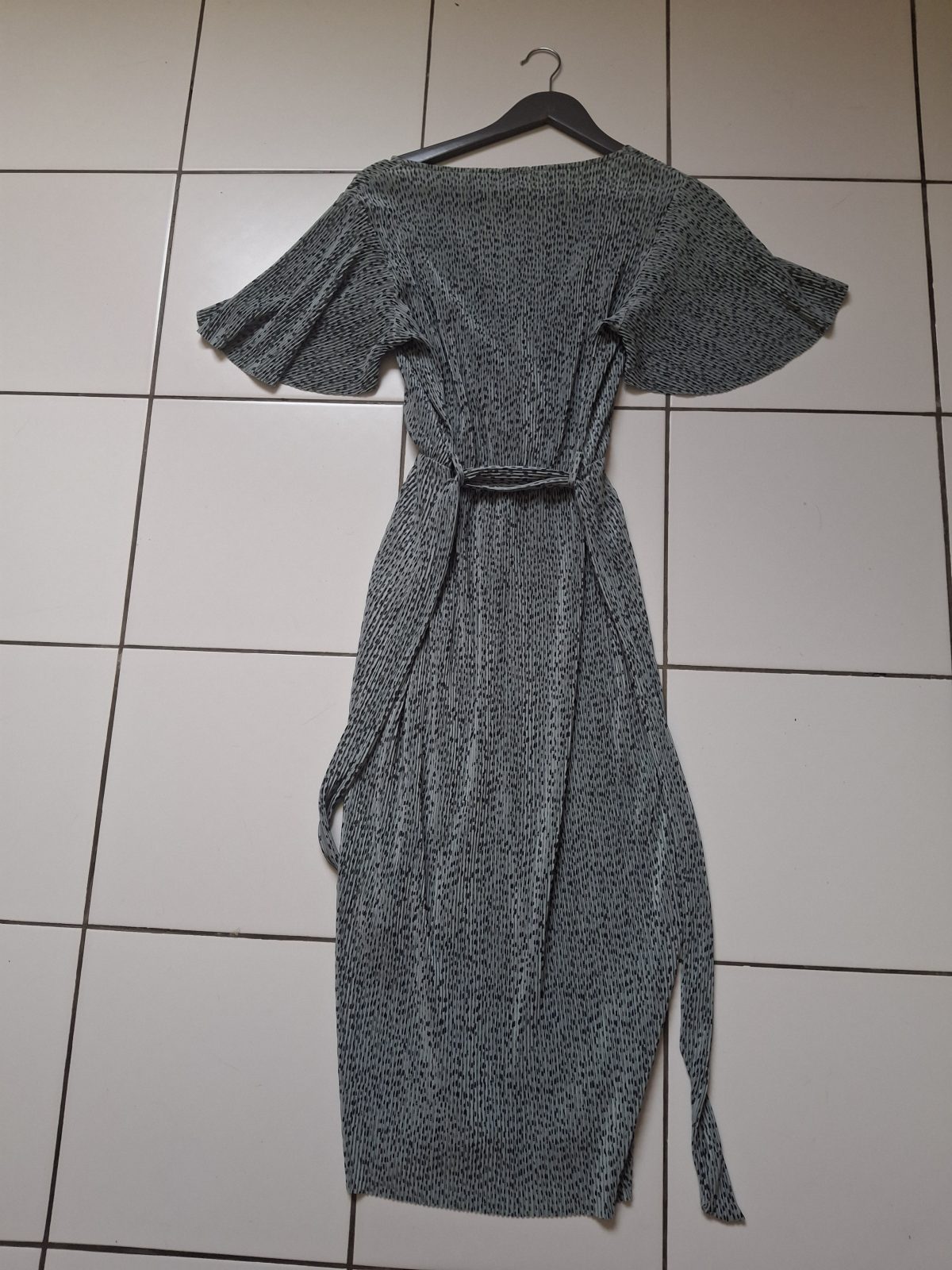 Robe midi grise motif fin GEMO taille S