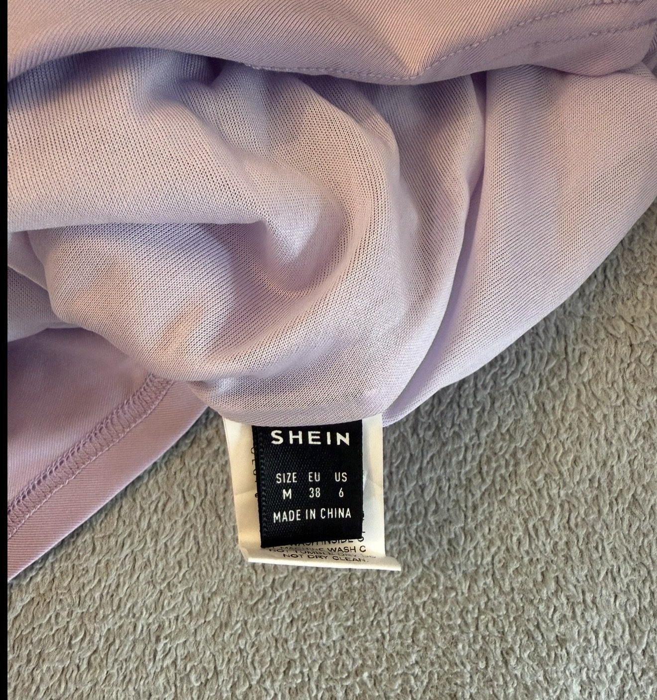 Robe courte mauve asymétrique Shein taille M