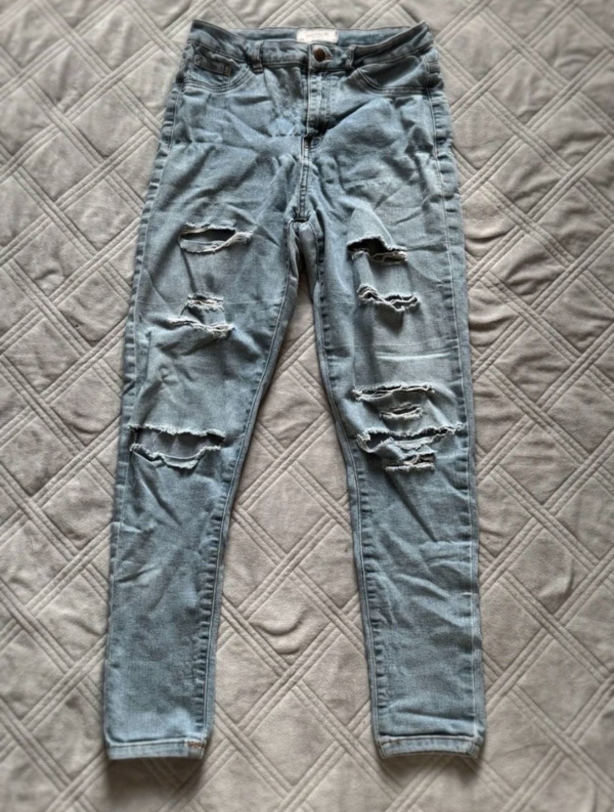 Jean skinny bleu clair déchiré femme - taille 38