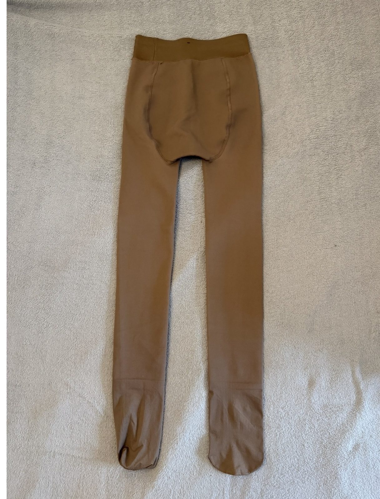 Collants chauds marron camel, taille S/M