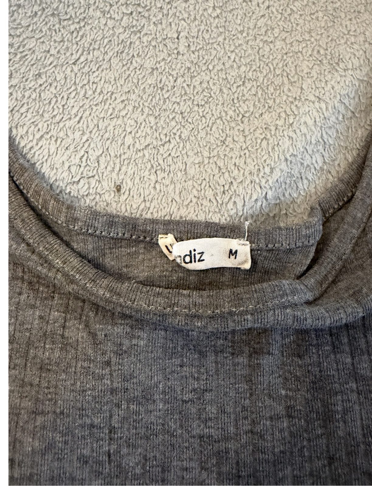Débardeur côtelé gris chiné Undiz taille M