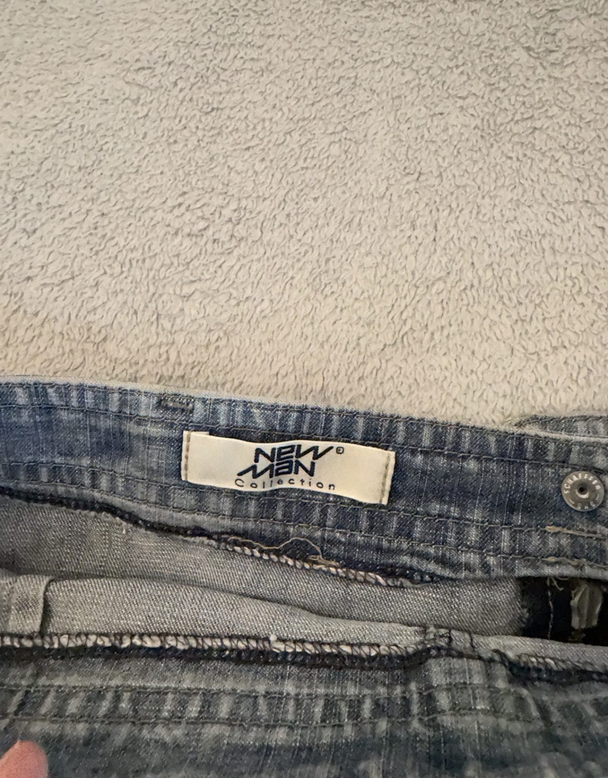 Jupe en jean bleu délavé New Man Collection