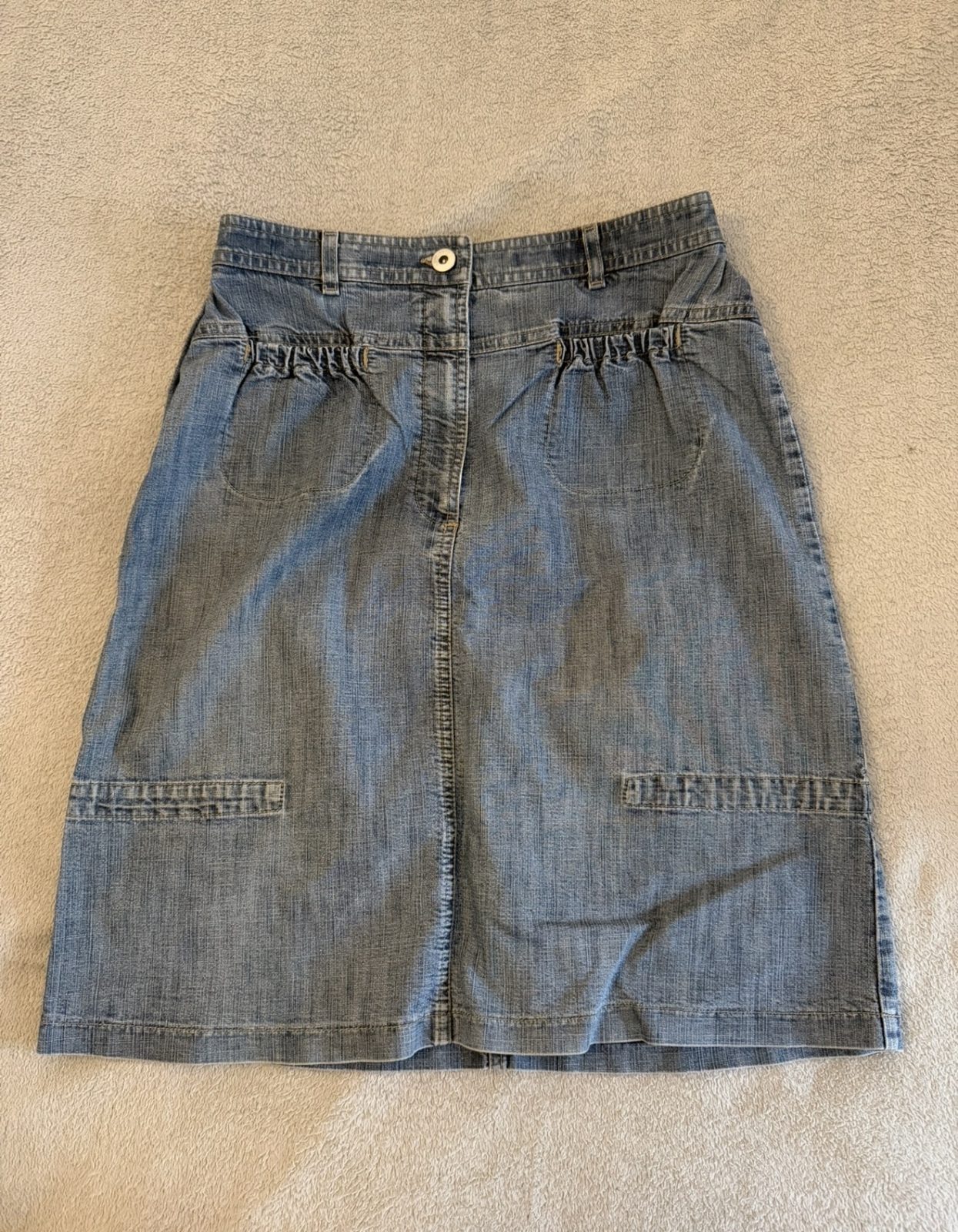 Jupe en jean bleu délavé New Man Collection