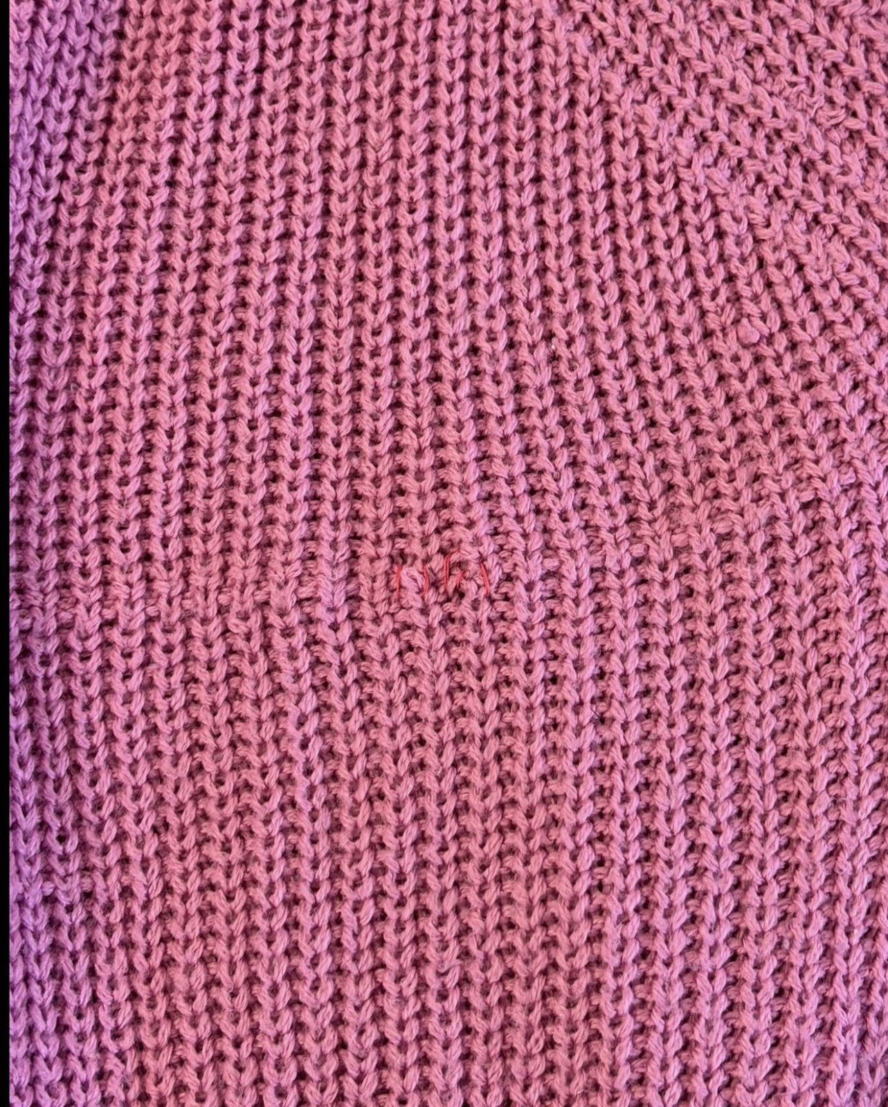 Gilet cardigan rose en maille, taille 48