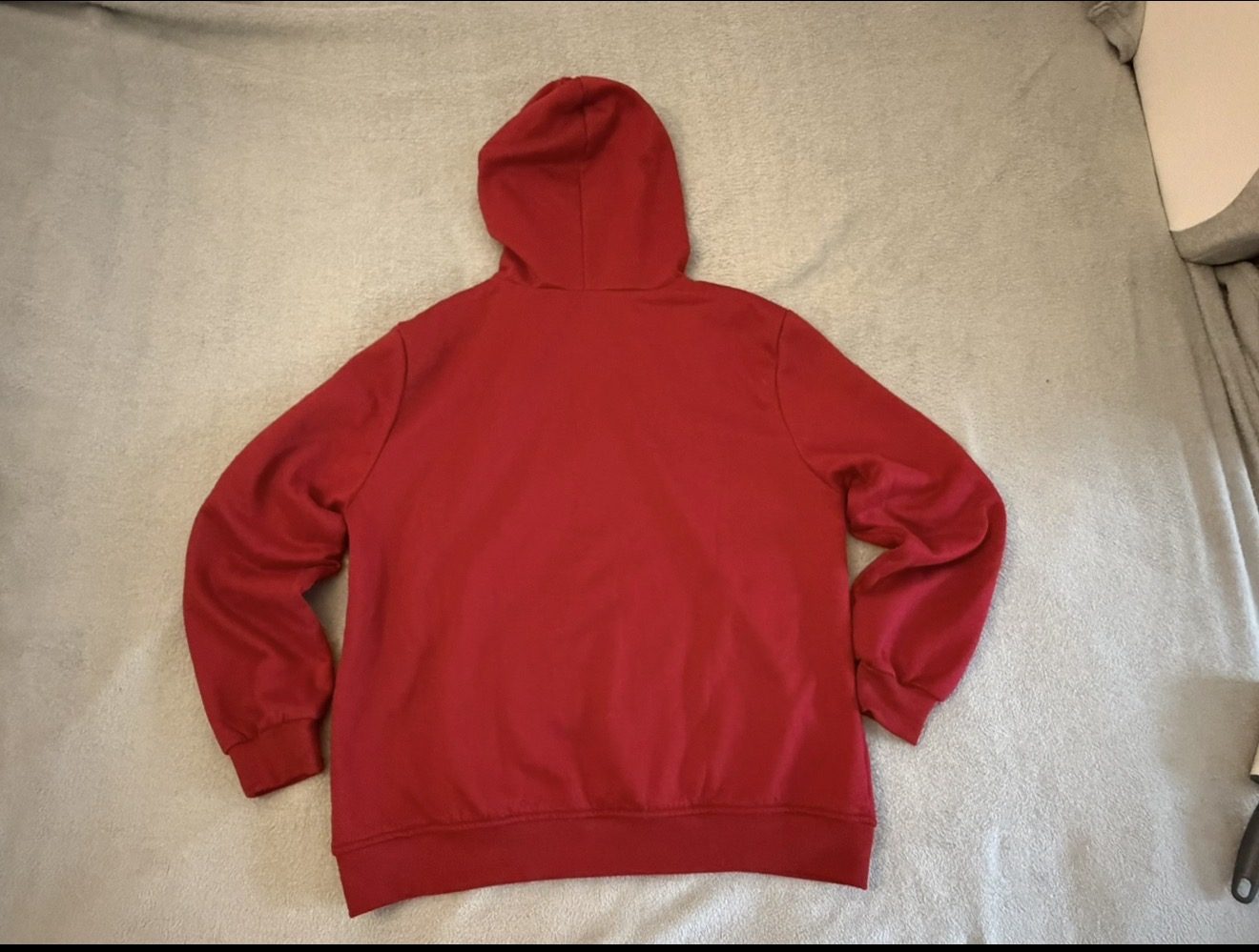 Sweat à capuche rouge doublé sherpa - taille L