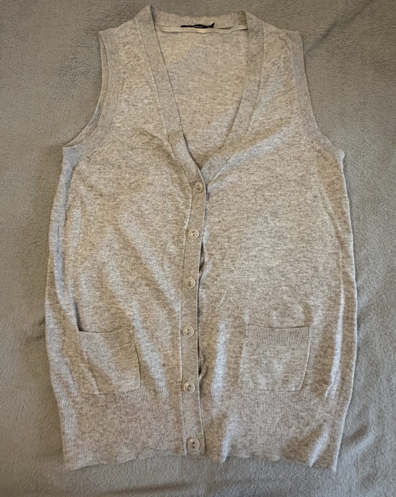 Gilet sans manches gris chiné – Atmosphere – Taille 46
