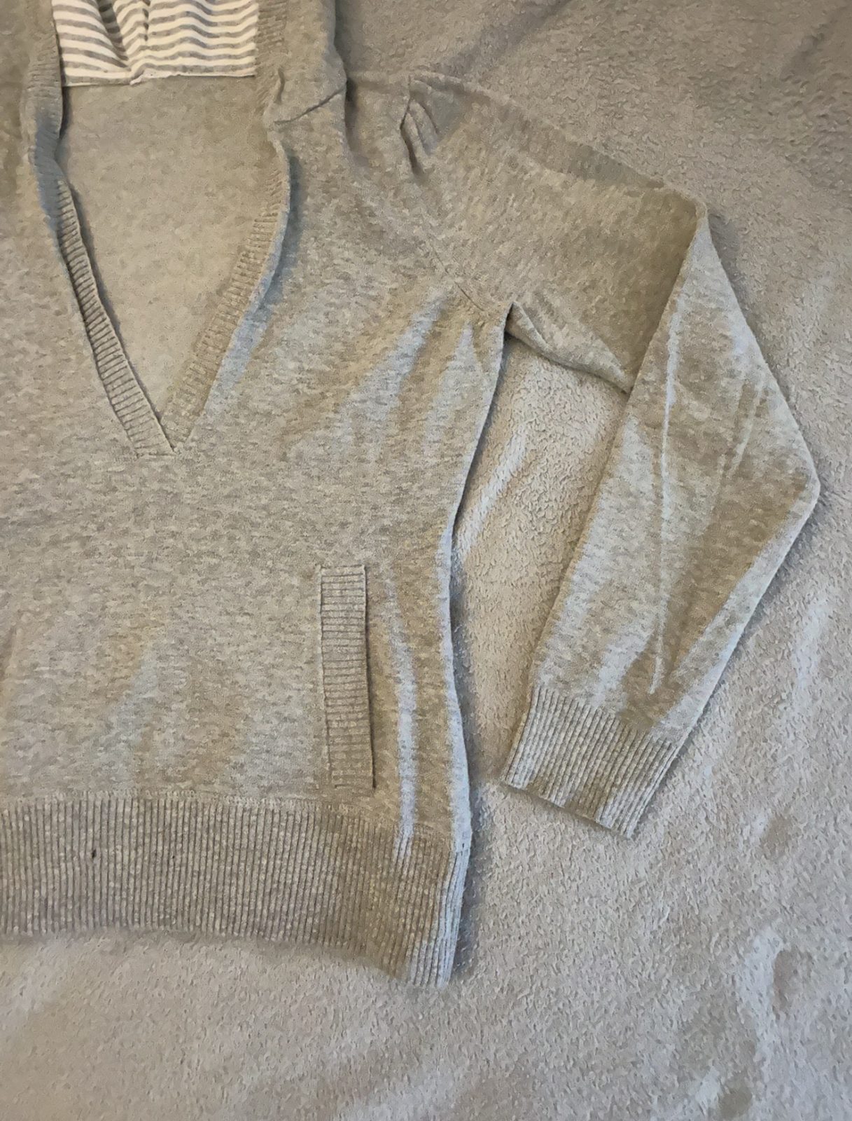 Pull à capuche gris chiné – Taille S