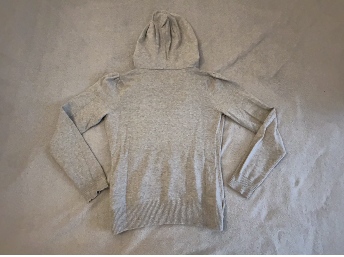 Pull à capuche gris chiné – Taille S