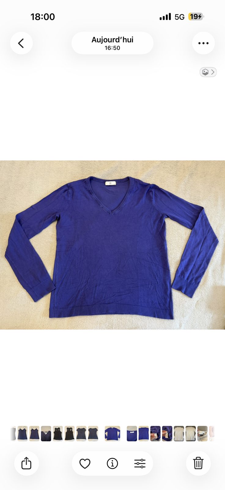 💙 Pull bleu femme – La Redoute – Taille M
