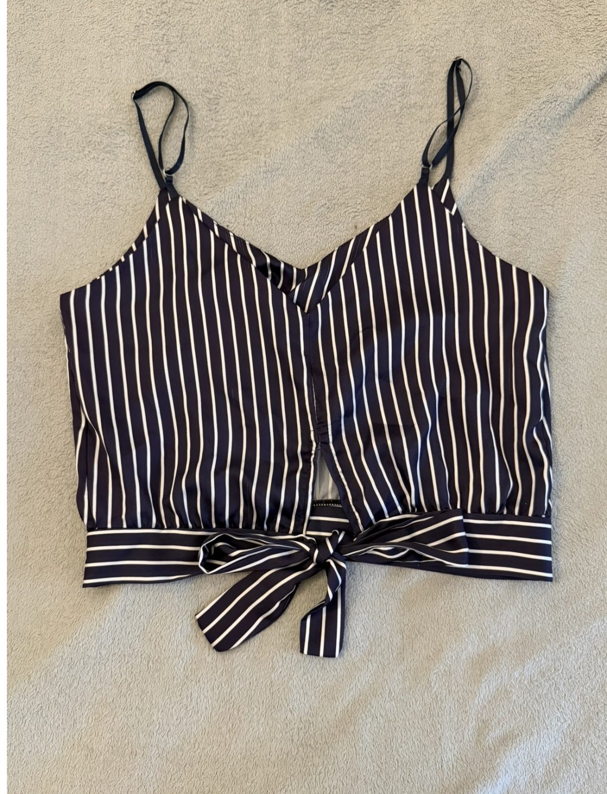 Haut femme rayé bleu marine et blanc – Taille M