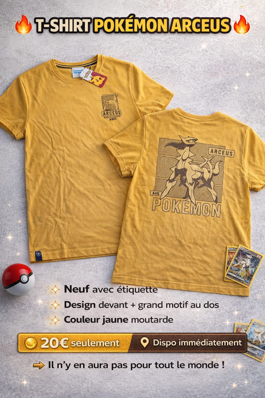 T-shirt Pokémon Arceus — La Réunion