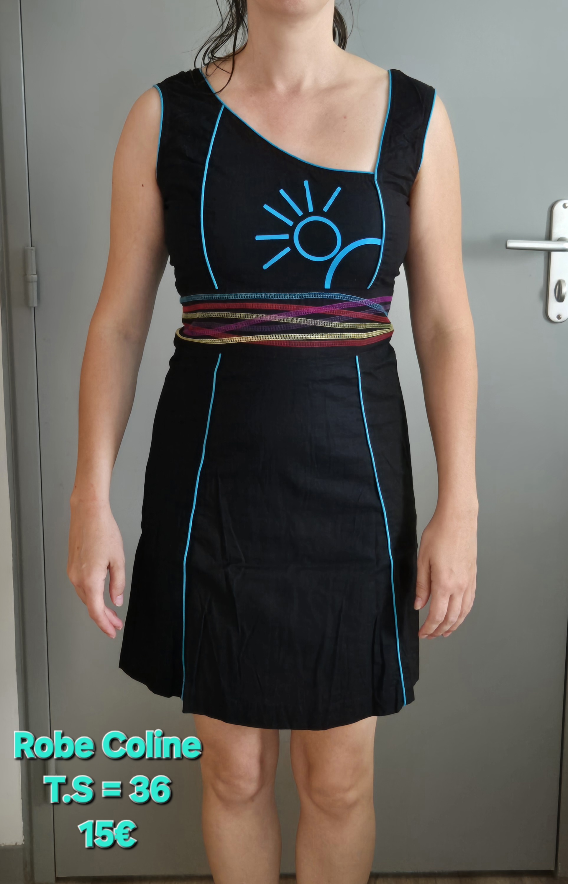 Robe courte noire Coline — Coline — La Réunion