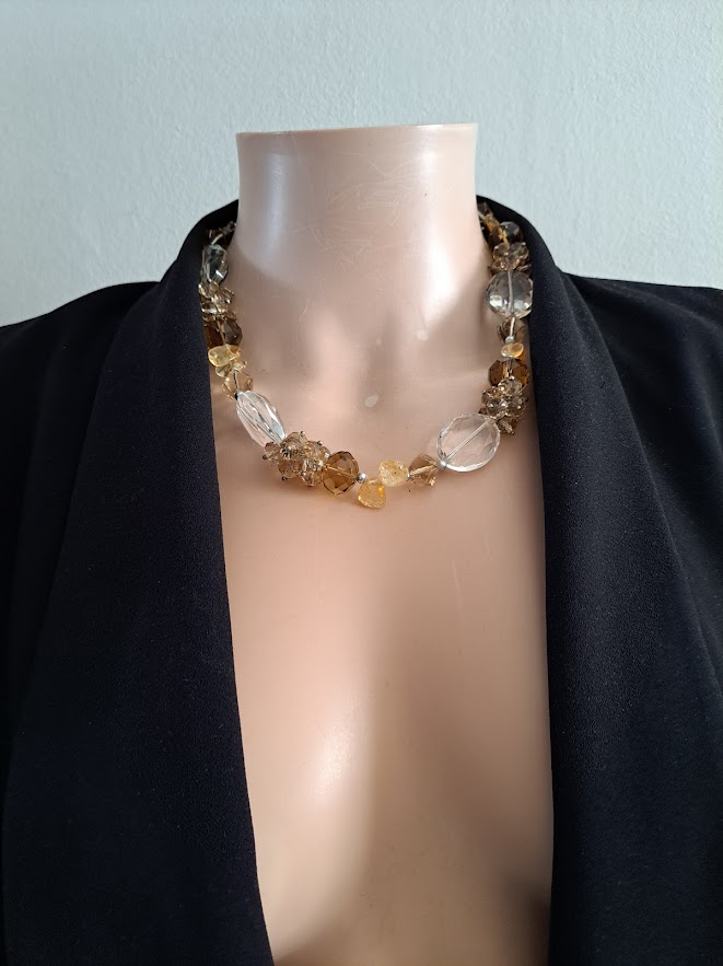 Collier perles de cristal de bohèmes NEUF — La Réunion