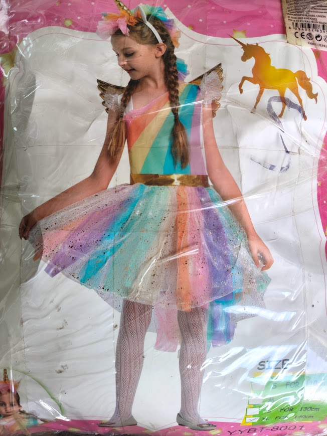 Déguisement fillette licorne NEUF