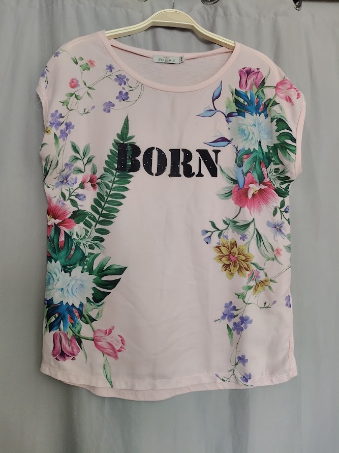 Haut rose fleurit TS/M — La Réunion