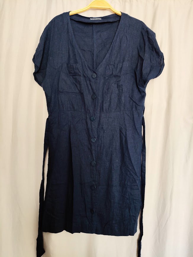 Robe bleu marine en lin TS/M  CACHE CACHE — CACHE CACHE  — La Réunion